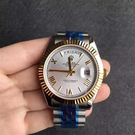 rolex day date two tone replica|rolex datejust copies.